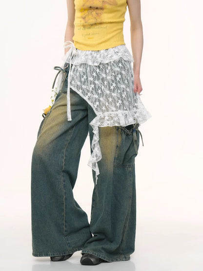 Lace Irregular Hem One Piece【s0000012227】