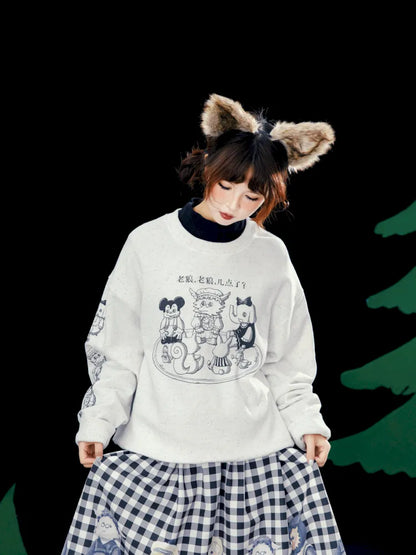 Speckled Casual Print Hoodie【s0000014157】