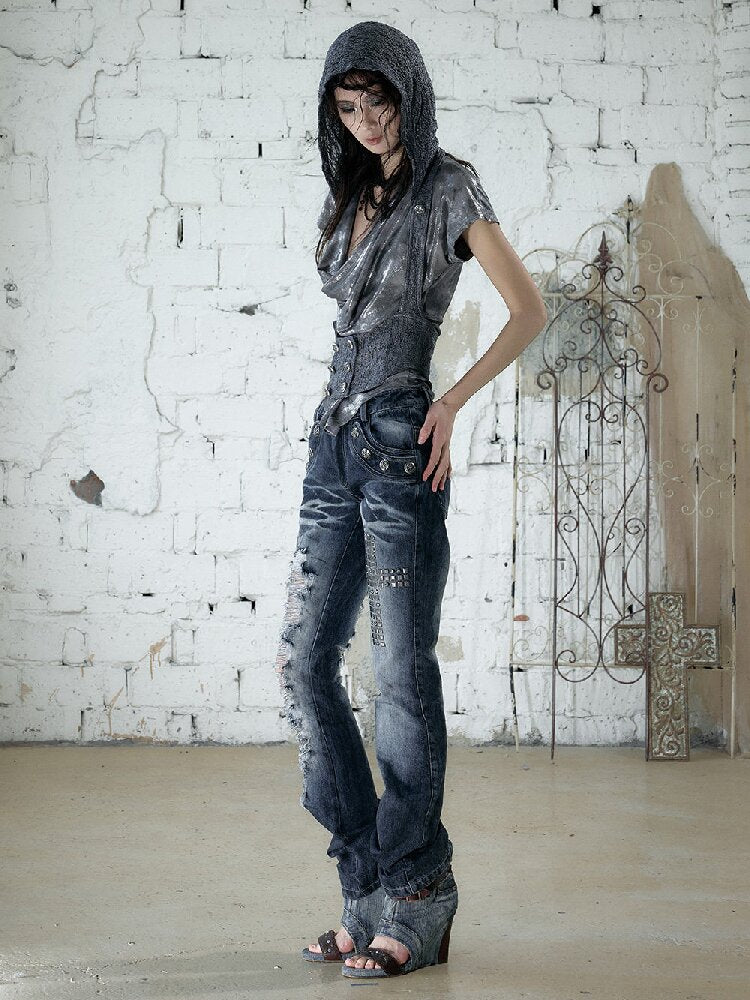 Hot Drill Heavy Wash Denim Pants【s0000016977】