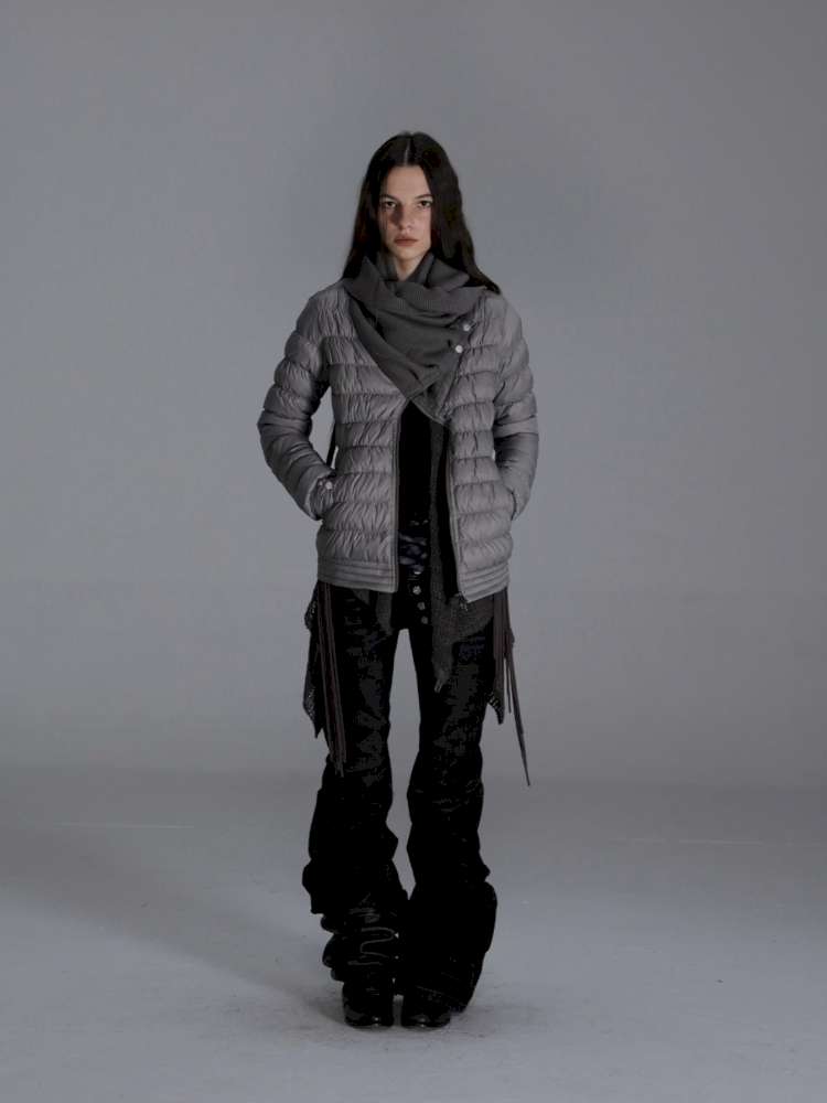 Original Pile Collar Slim Short Down Jacket【s0000014710】