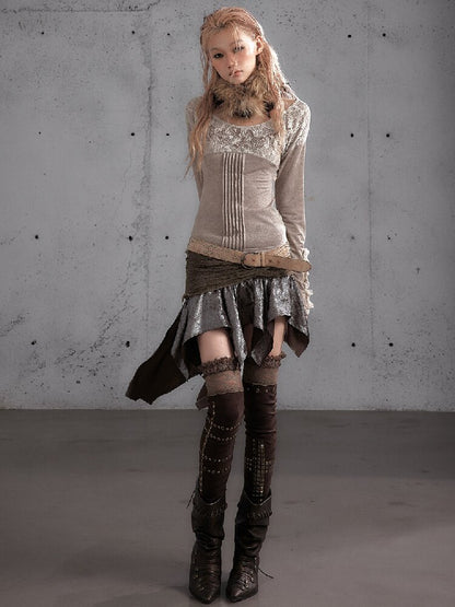 Lace Rhinestone Knit Leg Covers【s0000019164】
