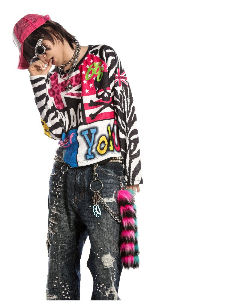 American Flag Skull Long Sleeve【s0000019127】