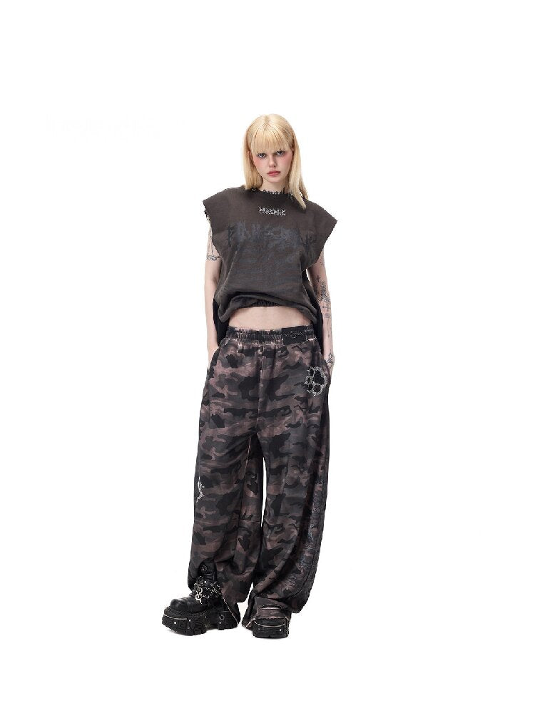 Thorn Print Patchwork Tank Top【s0000017717】