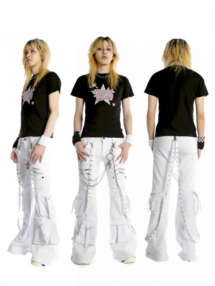 Street Positive Shoulder Slim Fit T-Shirt【s0000012457】