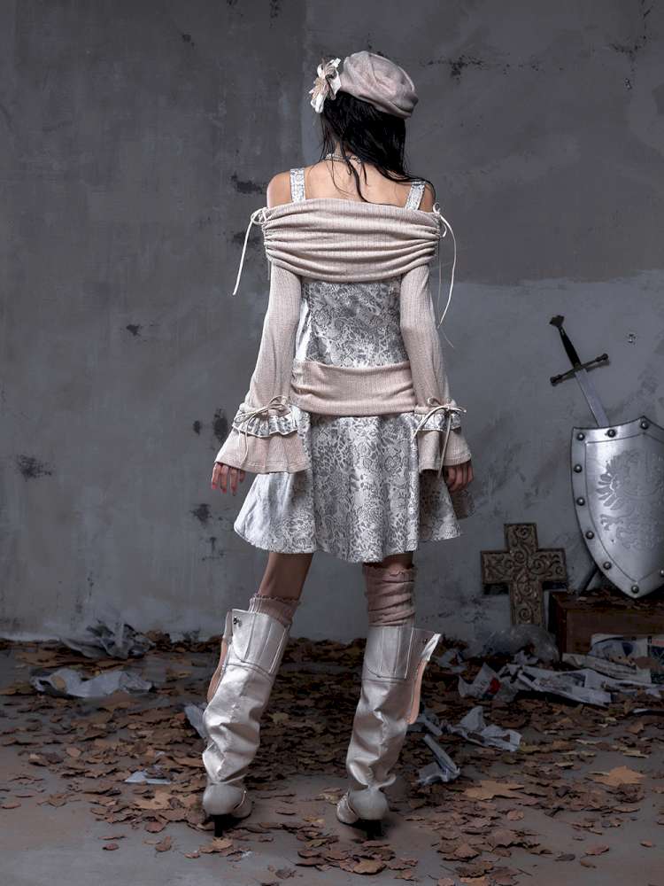 Vintage Punk Patchwork Knit Dress【s0000014651】