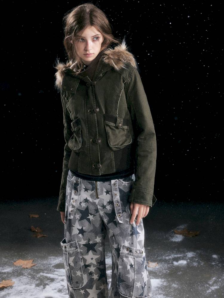 Hooded Short Cotton Jacket【s0000014432】