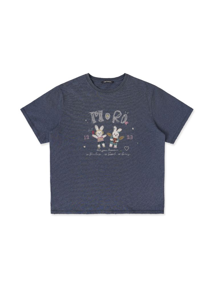 Soft collar worn Loose short-sleeved T-shirt【s0000012544】
