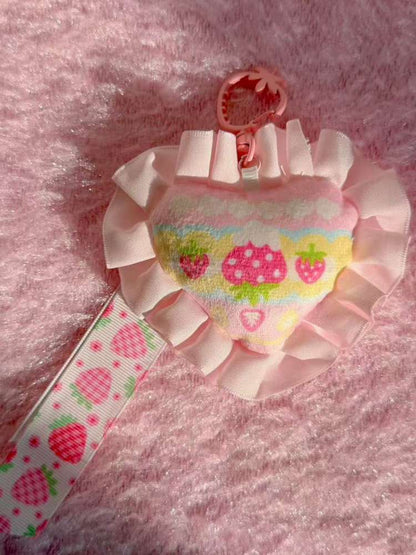 Lace Strawberry Hairpin Keychain【s0000015113】