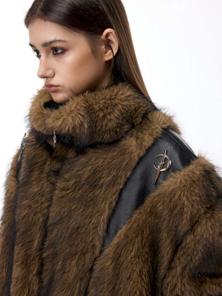 Electric Moon Stitching Fur Jacket【s0000015138】