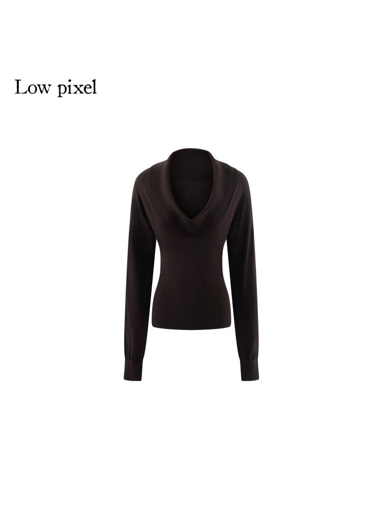 Coffee Swing Collar Woolen Top【s0000015605】