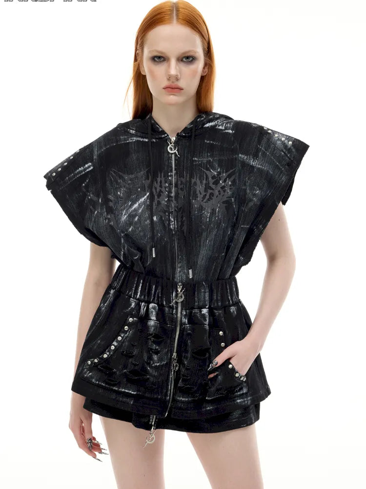 Punk Layered Zipper Y2K Mini Skirt【s0000014015】