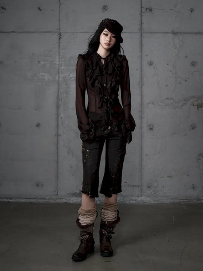 Slim-Fit Flattering Cropped Denim Shorts【s0000013954】