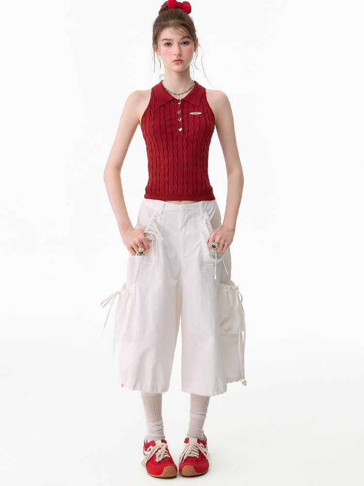 Multi-Pocket Wide-Leg Casual Pants【s0000017672】