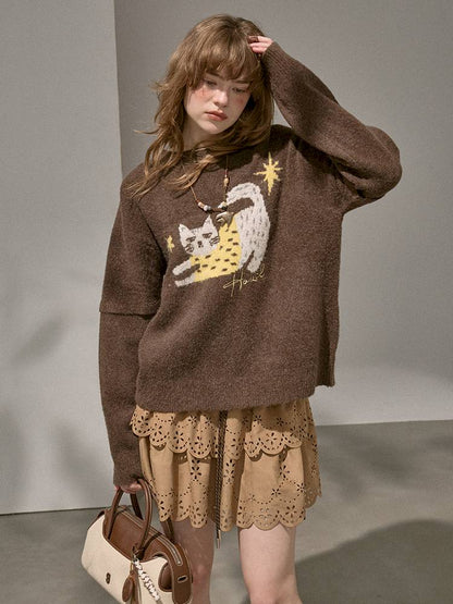 Long-Sleeve Pullover Knit Sweater【s0000014401】