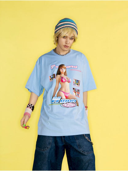 American Street Trend Hip Hop Loose T-Shirt【s0000012463】