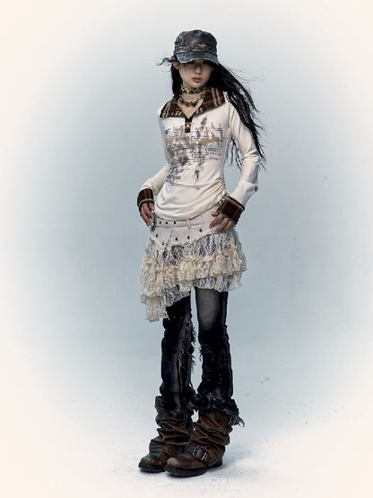 Lace Mesh Half Skirt【s0000011431】