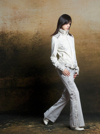 Double Waistband Drilling Decoration Pants【s0000011810】