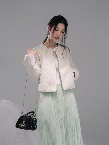 Liubo Gauze Green Irregular Skirt【s0000015738】