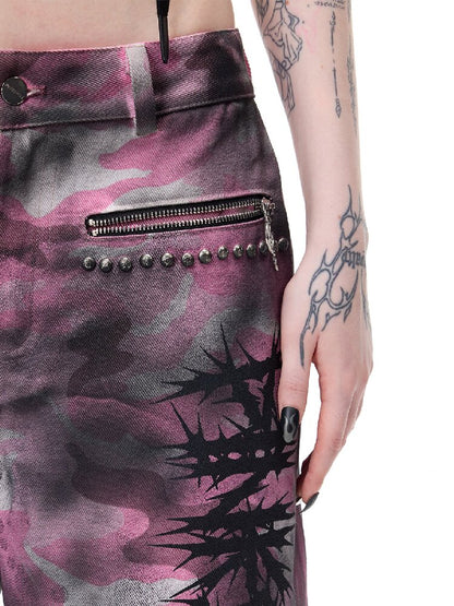 Riveted Coating Camo Wasteland Jeans【s0000017722】