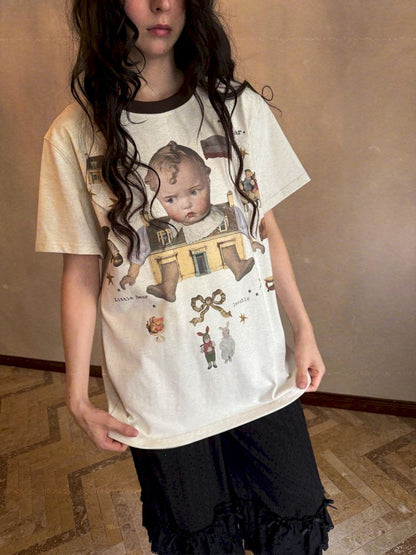 Loose-fitting short-sleeved T-shirt【s0000012763】