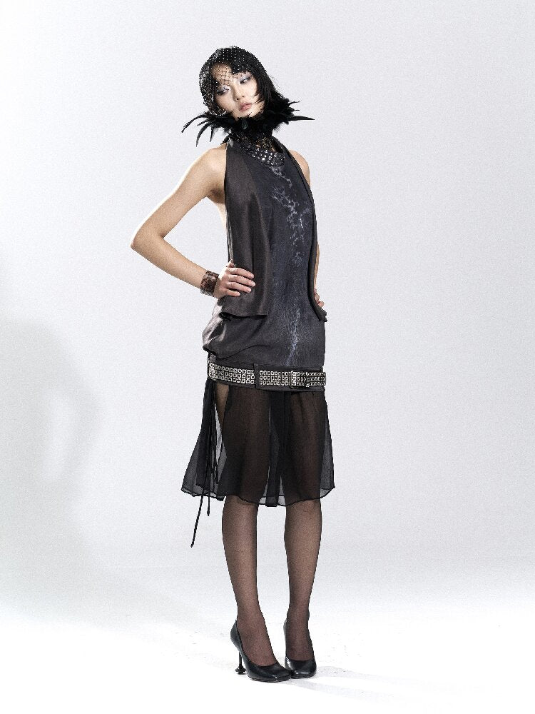 Halter Multi-Wear Printed T-Shirt【s0000018479】