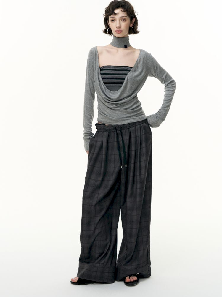 Tencel Lycra swing collar bottoming shirt【s0000013743】