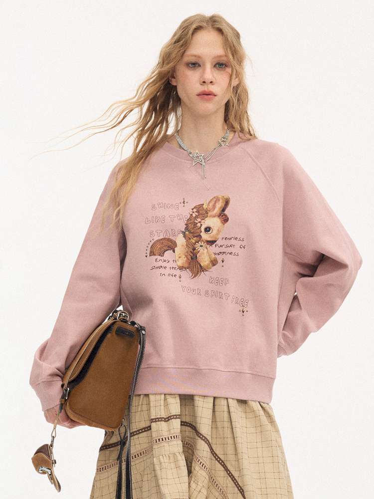 Hot Diamond Crew Neck Sweatshirt【s0000015406】