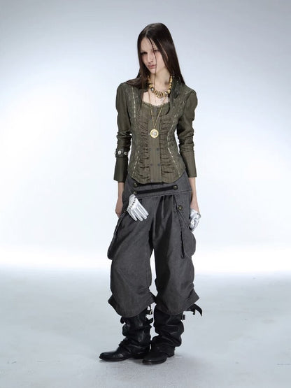 Vintage Low Rise Cargo Cropped Pants【s0000015906】