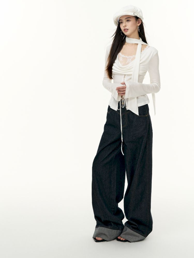 Tencel swing collar bottoming shirt【s0000013745】