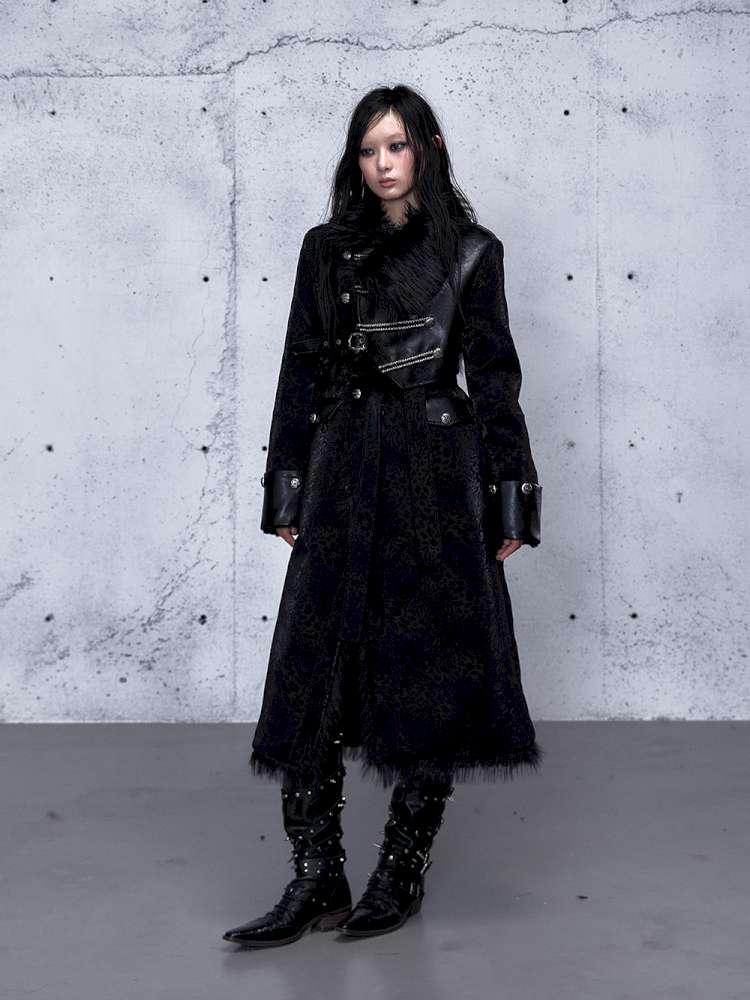 Dark Court Leopard Suede Fur Coat【s0000014925】