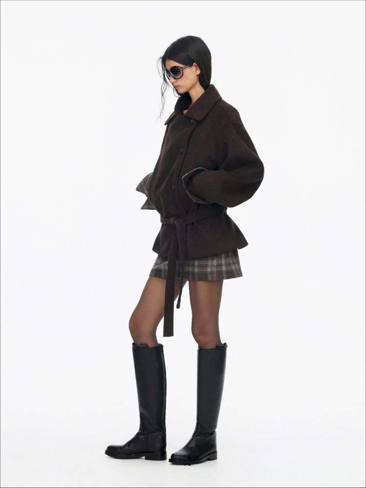 Wool Double Breasted Jacket Set【s0000015061】