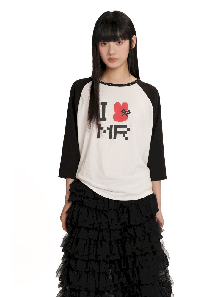 Casual Raglan Long-Sleeved T-Shirt【s0000012559】