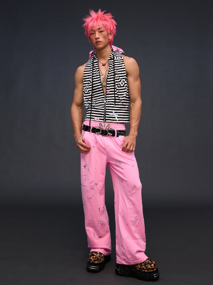 Hardware Decoration Bow Striped Vest【s0000017026】