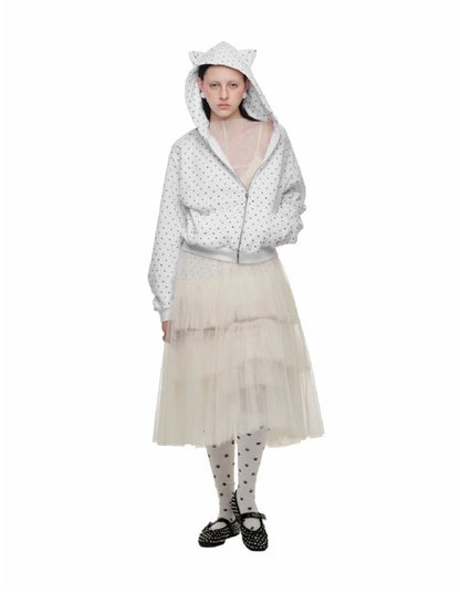 Cat Ears Hooded Cardigan Sweatshirt【s0000011580】