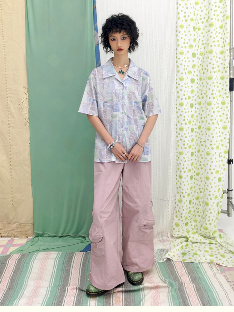 Full-print short-sleeved shirt【s0000012950】