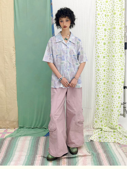 Full-print short-sleeved shirt【s0000012950】