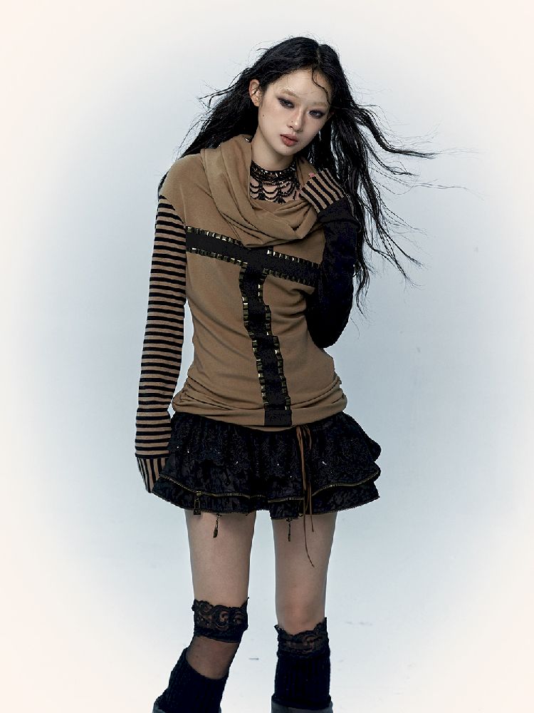 Striped Long Sleeve T-Shirt【s0000011216】