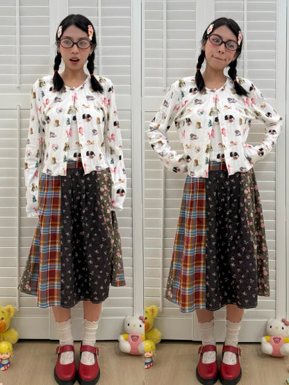 Long-Sleeve Printed Cardigan Top【s0000013973】