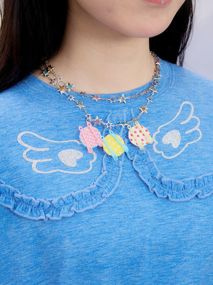 Tableware Star Ring Necklace【s0000015847】