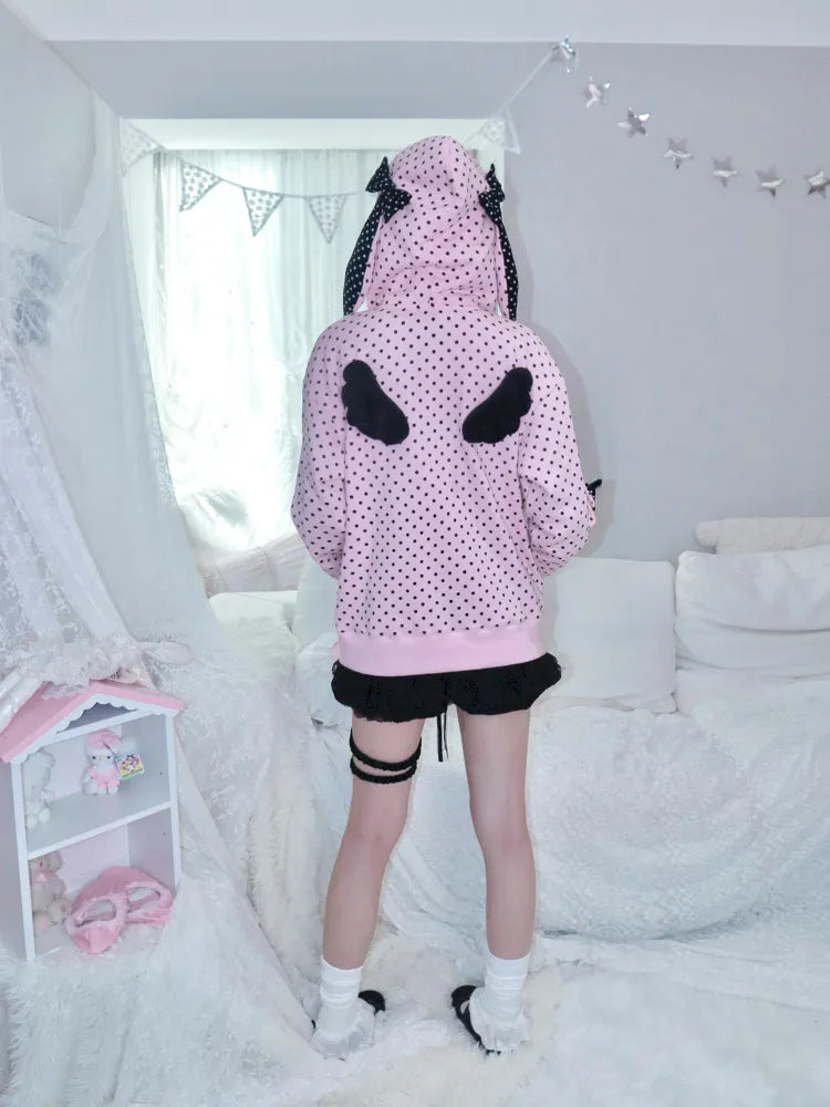 Lightweight Fleece Hoodie with Bunny Ears【s0000013970】