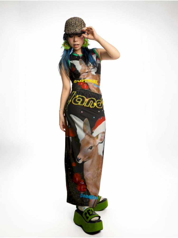 Y2K Stretch Casual Halter Long Skirt【s0000013521】