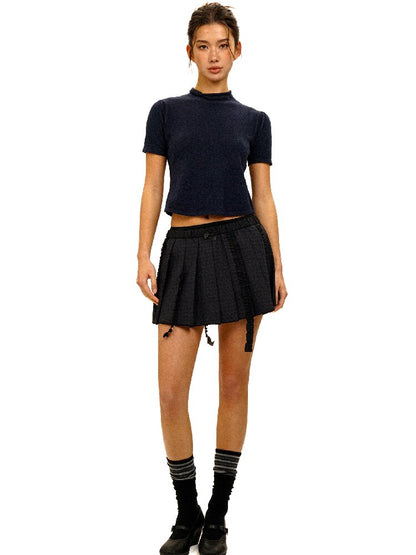 Wool Plaid Jacket Pleated Skirt【s0000017931】