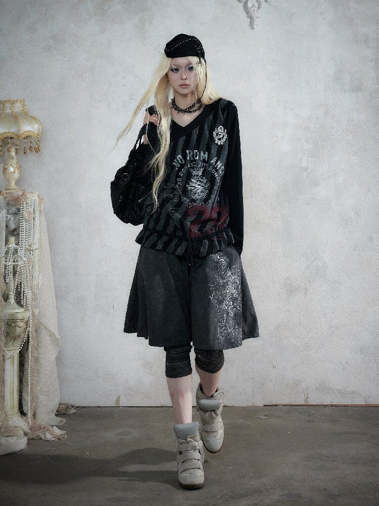 Punk Faux Two-Piece Sweatshirt T-Shirt【s0000018529】 – SCULTURE