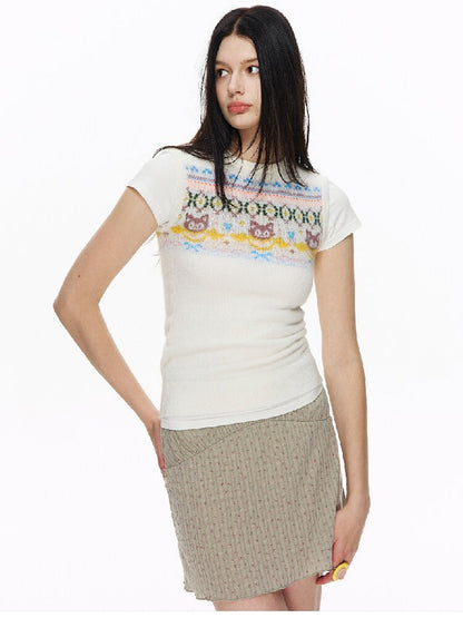 Fair Isle Jacquard Knit Vest Set【s0000015864】