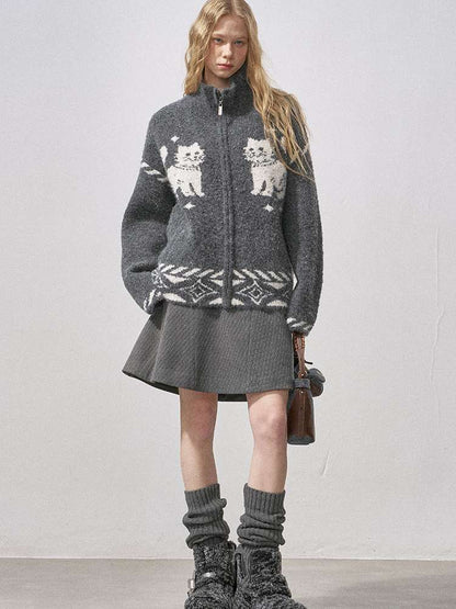 Woolen Plaid A-Line Short Skirt【s0000015220】