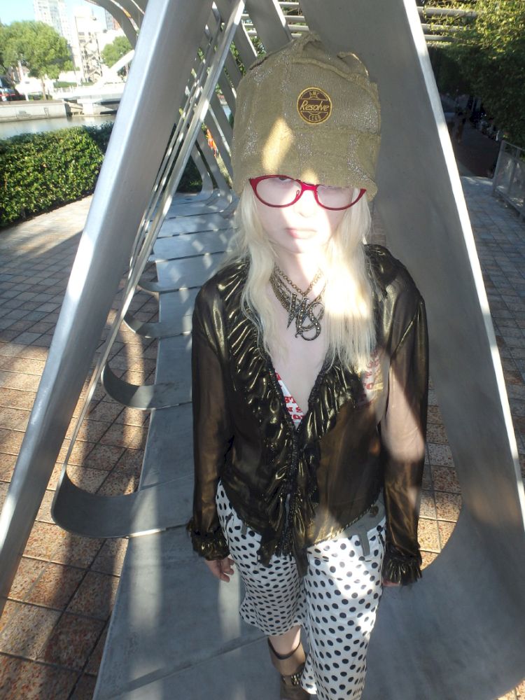 Metal antique bronze broken mesh cardigan【s0000013177】