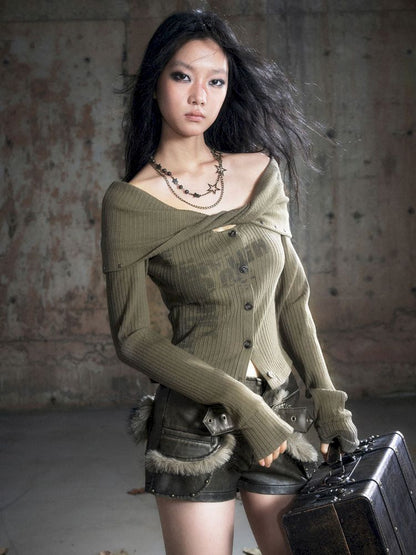 Drilling Long Sleeve Knit Sweater【s0000013888】