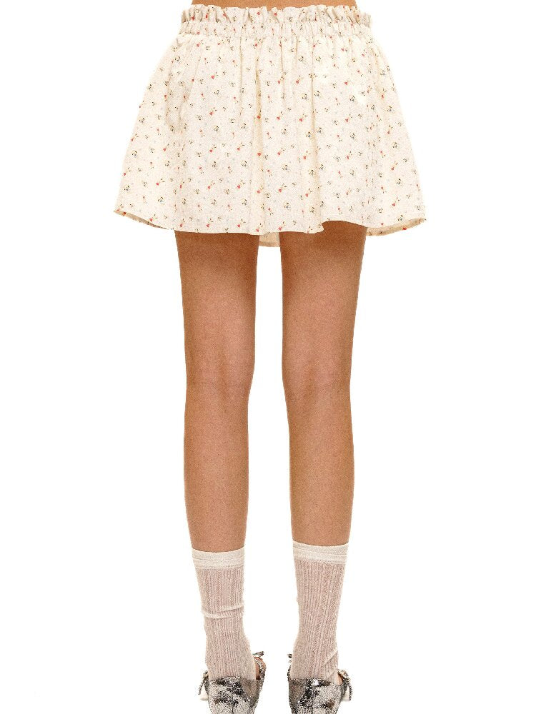 Tuck Pleated Faux Two-Piece Skirt【s0000017420】