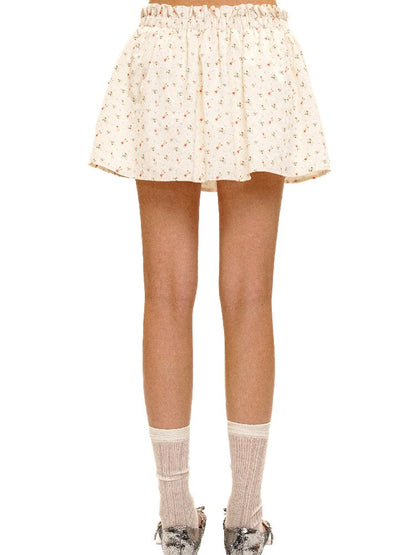 Tuck Pleated Faux Two-Piece Skirt【s0000017420】