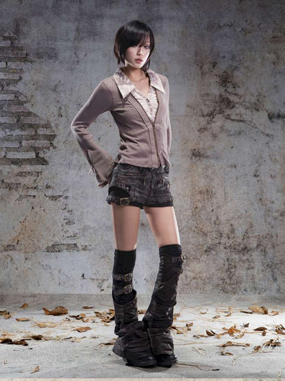 V-Neck Pullover Long-Sleeve Knit Top【s0000014492】